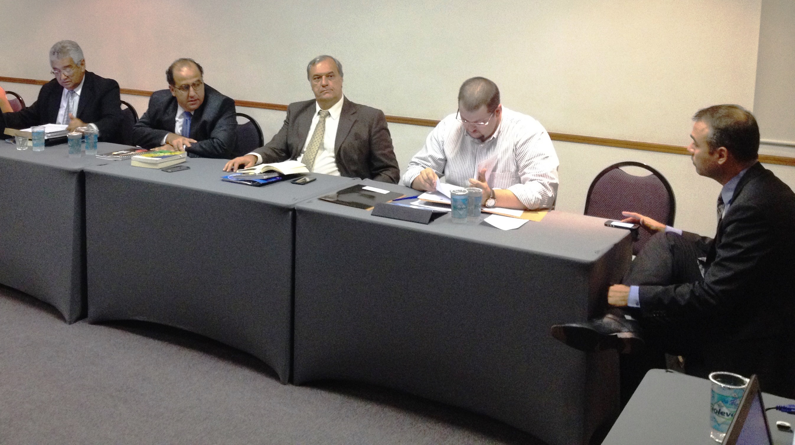 Graiche, Negrini, Manssur e Lana Mattos em ação durante Comissão Disciplinar no último mês (LNB/Divulgação)