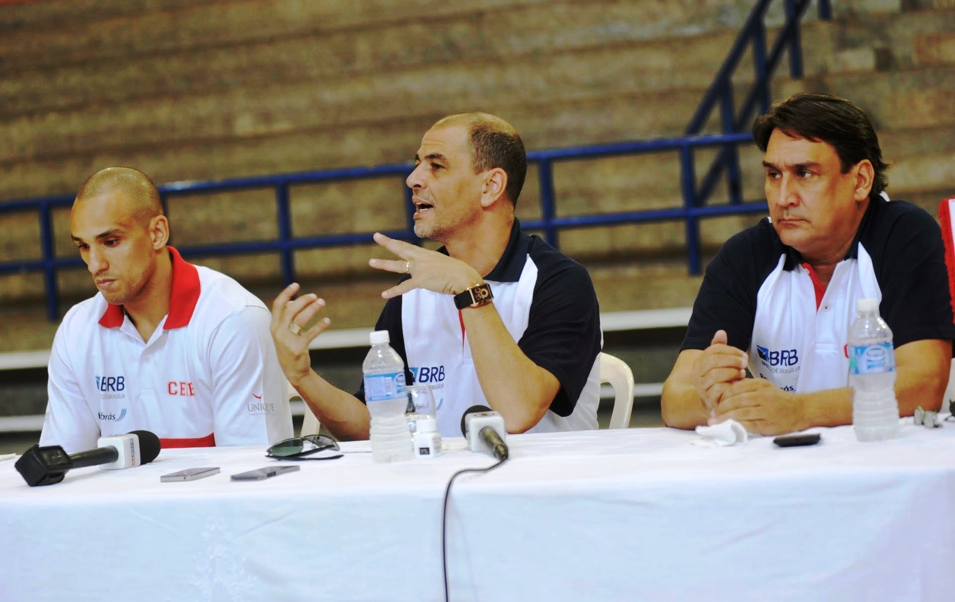 Alex, Hernandez e Vidal falaram sobre a eliminação do Brasília (Brito Junior/Divulgação)