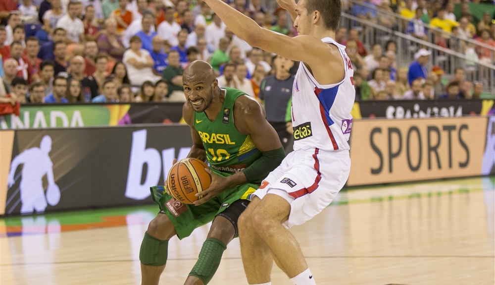 Leandrinho Barbosa também se destacou na grande vitória do Brasil sobre a Sérvia (FIBA/Divulgação)