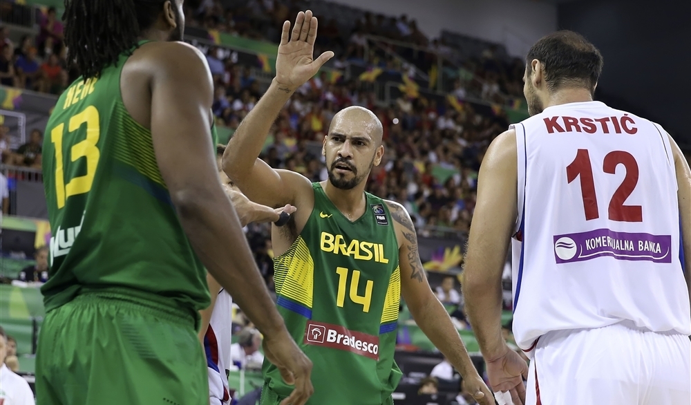 Marquinhos foi o grande destaque do duelo entre Brasil e Sérvia durante a 1ª fase do Mundial (FIBA/Divulgação)