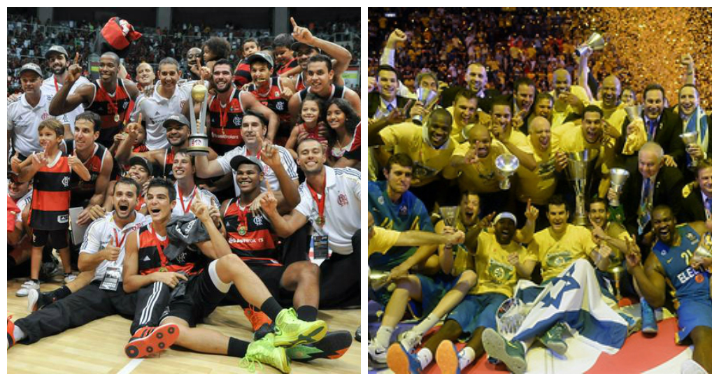 Flamengo, campeão da Liga das Américas, e Maccabi, campeão da Euroliga, disputarão o título mundial (Montagem/Divulgação)