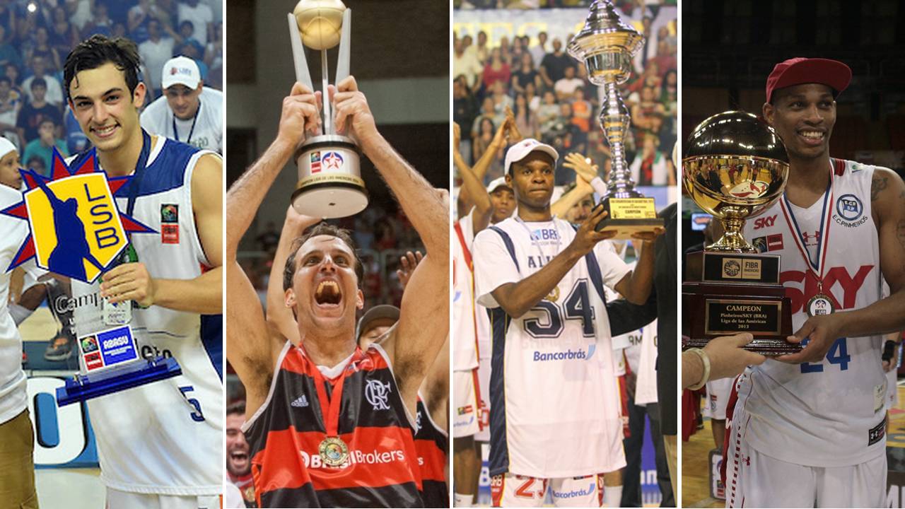 Com título do Bauru, basquete brasileiro foi campeão dos quatro últimos campeonatos continentais realizados (Montagem/LNB)