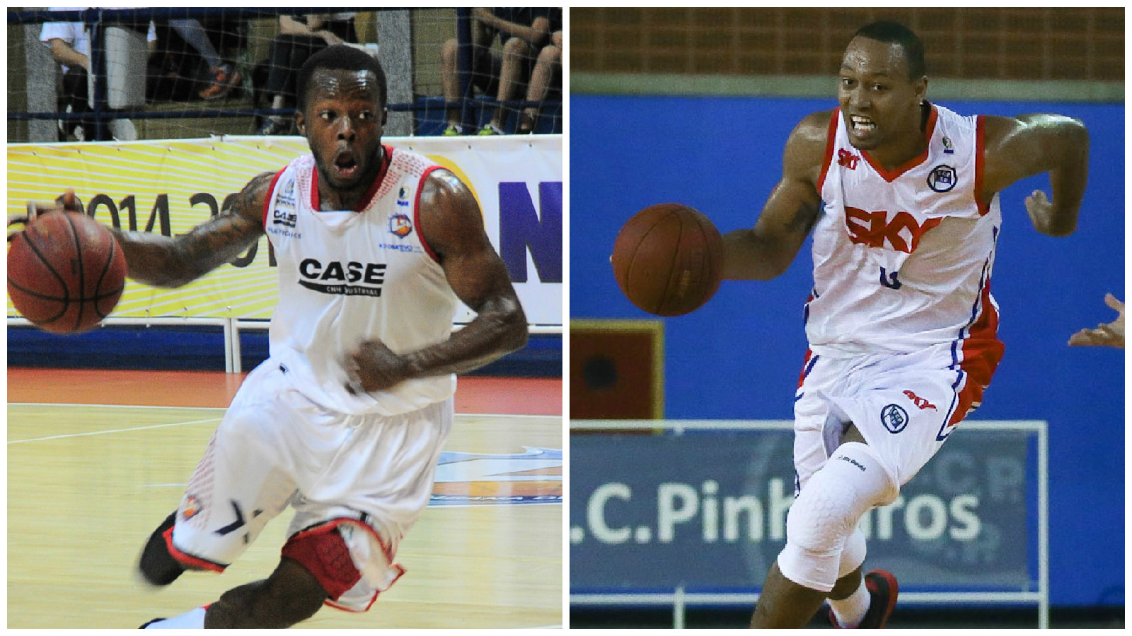 O duelo entre Pinheiros e Liga Sorocabana terá o confronto dos dois melhores jogadores roubando bolas na temporada 2014/2015 do NBB (Arte/LNB)