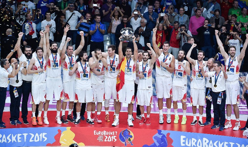 Espanha campeã do Eurobasket 2015 tinha 5 atletas do Real Madrid (Ciamillo Castoria/FIBA)