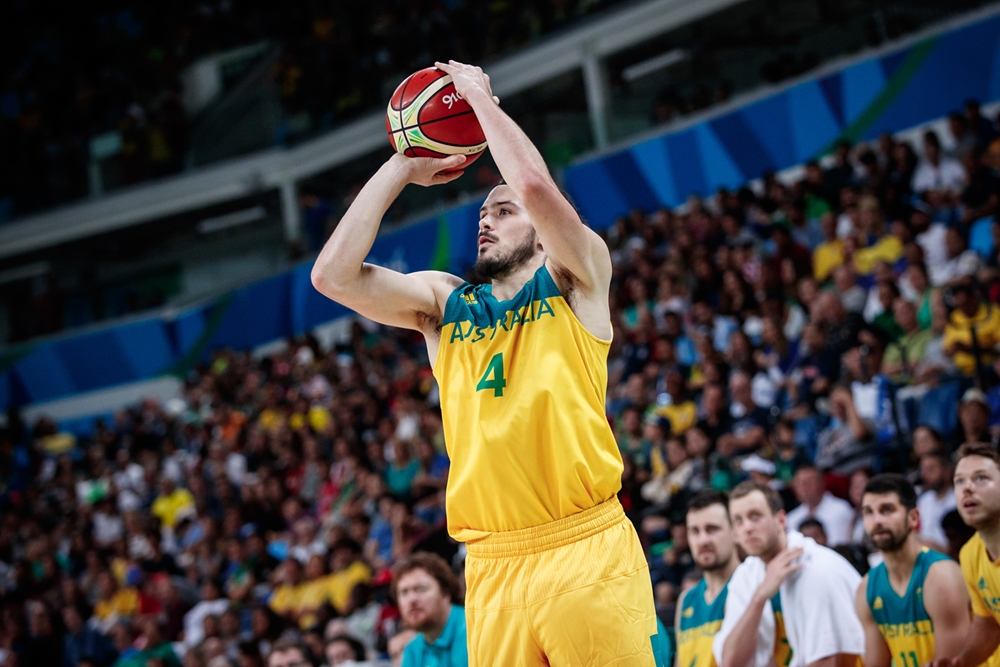 Com a maioria dos titulares preservados, Goulding comandou o ataque australiano neste domingo (FIBA/Divulgação)